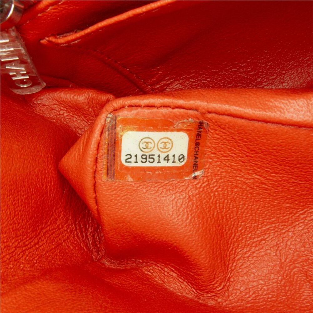 Pre Loved chanel Mini Chain Bag Classic Style Women Orange Crossbody Bags - Picture 8 of 8
